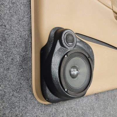 Front Door Custom Speaker Pods for the 1998-2000 Dodge Dakota Durango to hold 6.5 in and 2.0 in speakers for car audio installation upgrade