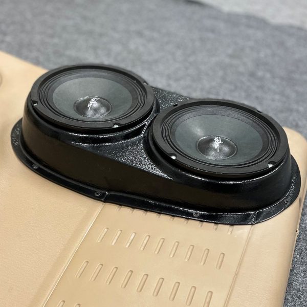 Rear Door Custom Speaker Pods for the 1998-2000 Dodge Dakota Durango to hold Dual 6.5 in speakers for car audio installation upgrade
