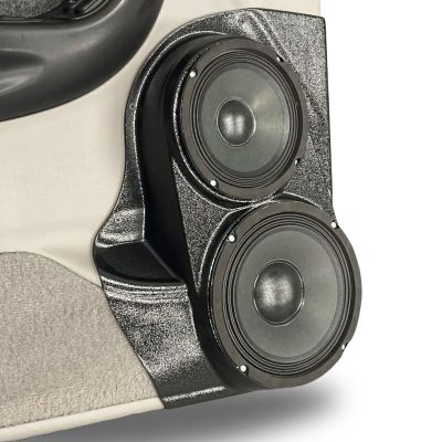 Front Door Custom Speaker Pods for the 1998-2012 Ford Ranger Mazda B-Series to hold 8.0 in and 6.5 in speakers for car audio installation upgrade