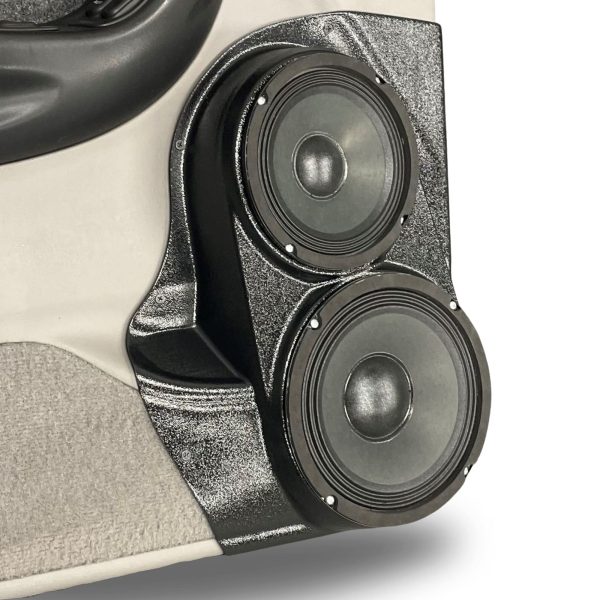 left ortho Speaker Upgrade for the Front Door of your 1998-2012 Ford Ranger, Mazda B-series. Easy installation of a 8" and 6.5" Midrange for the most powerful car stereo possible.