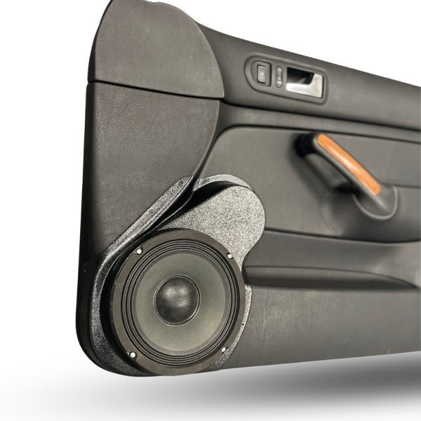 Front Door Custom Speaker Pods for the 1999-2004 Volkswagen Jetta to hold 8.0 in speakers for car audio installation upgrade