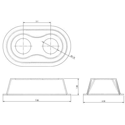 Universal Custom Speaker Pods for the Universal Universal,SelectYourVehicle Universal to hold Dual 2.0 in speakers for car audio installation upgrade