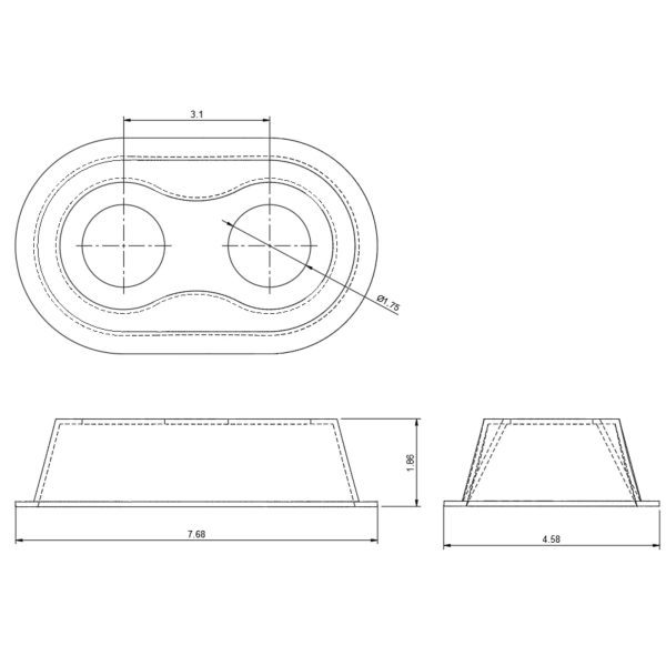 Universal Custom Speaker Pods for the Universal Universal,SelectYourVehicle Universal to hold Dual 2.0 in speakers for car audio installation upgrade