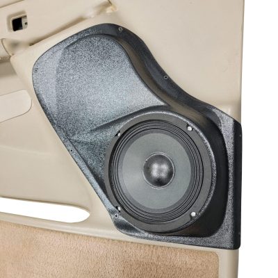 Front Door Custom Speaker Pods for the 2000-2006 Cadillac Escalade Chevrolet Avalanche Silverado Tahoe Suburban GMC Sierra Yukon to hold 6.5 in speakers for car audio installation upgrade