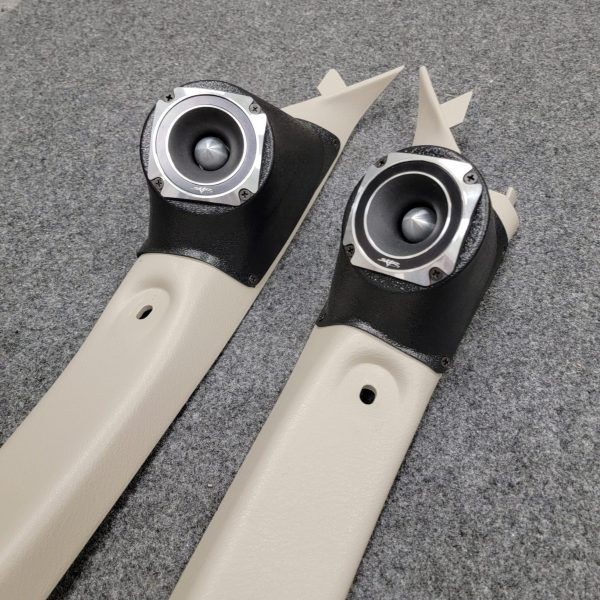 A-Pillar Custom Speaker Pods for the 2001-2004 Dodge Dakota Durango to hold 3.5 in speakers for car audio installation upgrade