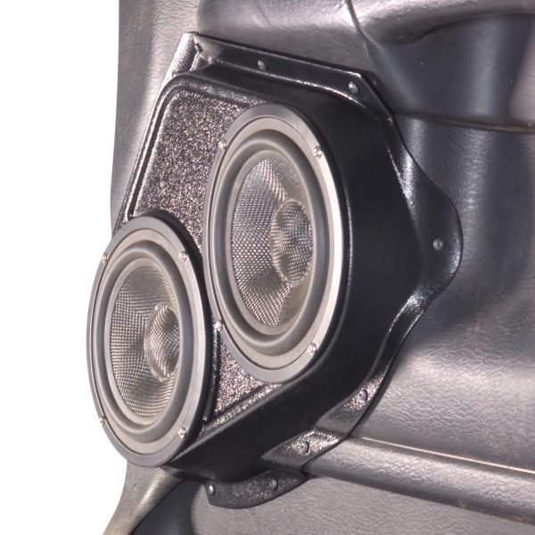 Front Door Custom Speaker Pods for the 2002-2005 Dodge Ram to hold Dual 6.5 in speakers for car audio installation upgrade