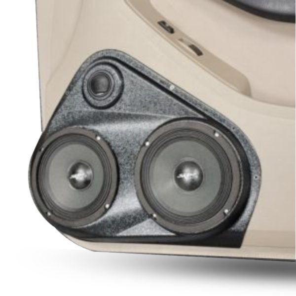 right ortho Speaker Upgrade for the Front Door of your 2003-2009 Toyota 4Runner. Easy installation of a Dual 6.5" Midrange and Single Tweeter for the most powerful car stereo possible.