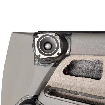 Front Door Custom Speaker Pods for the 2004-2012 Chevrolet Colorado GMC Canyon to hold 3.5 in speakers for car audio installation upgrade