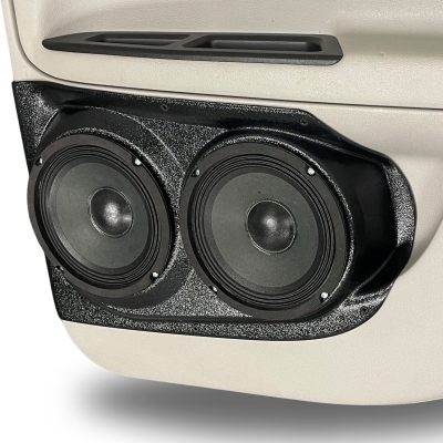 Rear Door Custom Speaker Pods for the 2006-2015 Chevrolet Impala to hold Dual 6.5 in speakers for car audio installation upgrade