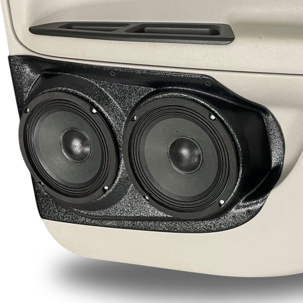 Rear Door Custom Speaker Pods for the 2006-2015 Chevrolet Impala to hold Dual 6.5 in speakers for car audio installation upgrade