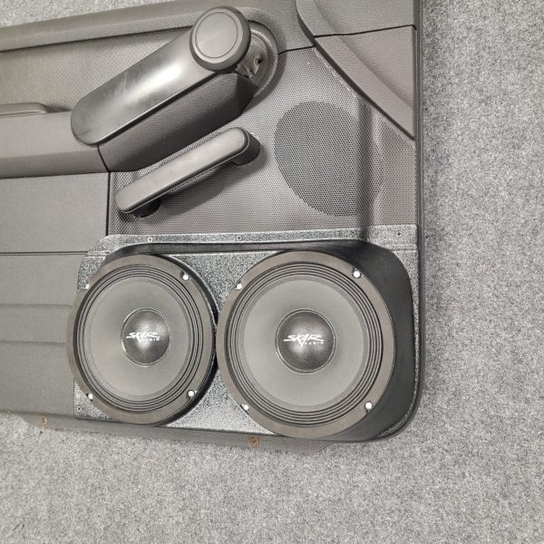 right ortho Speaker Upgrade for the Front Door of your 2006-2010 Ford Explorer. Easy installation of a Dual 8" Midrange for the most powerful car stereo possible.