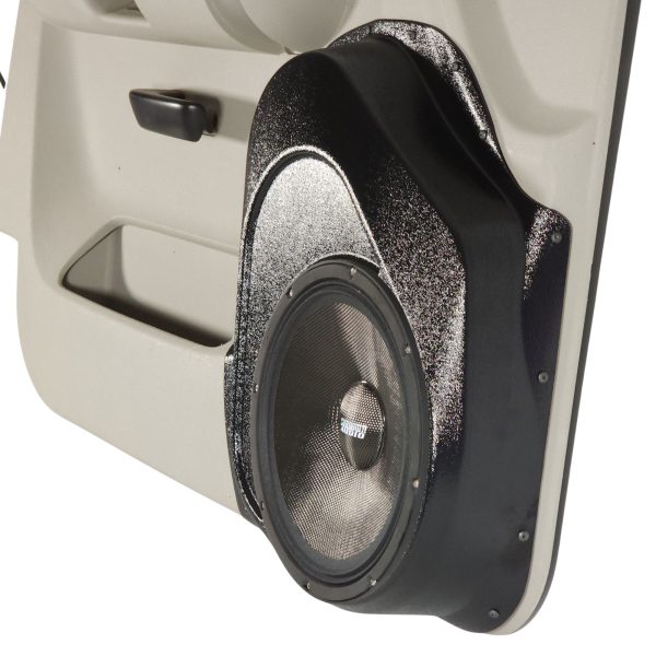 right ortho Speaker Upgrade for the Front Door of your 2007-2009 Chevrolet Silverado, GMC Sierra. Easy installation of a Single 10" Midrange for the most powerful car stereo possible.