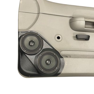 Front Door Custom Speaker Pods for the 2007-2009 Chevrolet Silverado GMC Sierra to hold Dual 6.5 in speakers for car audio installation upgrade