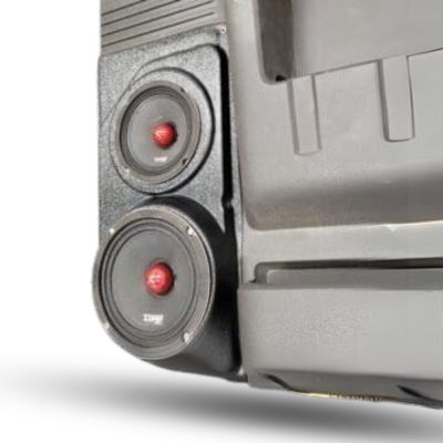 Front Door Custom Speaker Pods for the 2008-2009 Ford F-250F-350 to hold 6.5 in and 5.25 in speakers for car audio installation upgrade