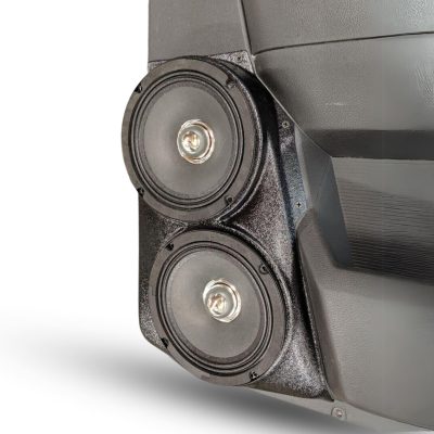 Rear Door Custom Speaker Pods for the 2009-2018 Dodge Ram to hold Dual 6.5 in speakers for car audio installation upgrade