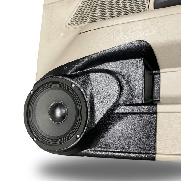 Front Door Custom Speaker Pods for the 2009-2012 Ford CrownVictoria Mercury GrandMarquis to hold 6.5 in speakers for car audio installation upgrade