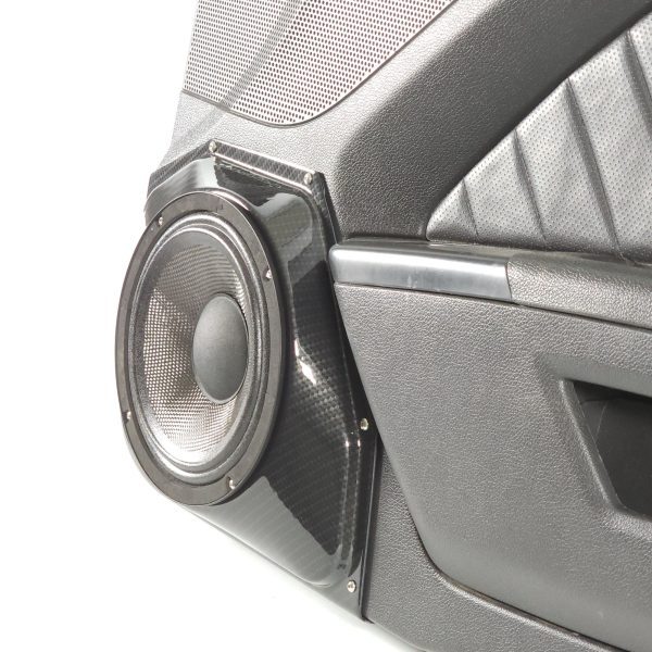 right ortho Speaker Upgrade for the Front Door of your 2010-2014 Ford Mustang. Easy installation of a Single 8" Midrange for the most powerful car stereo possible.