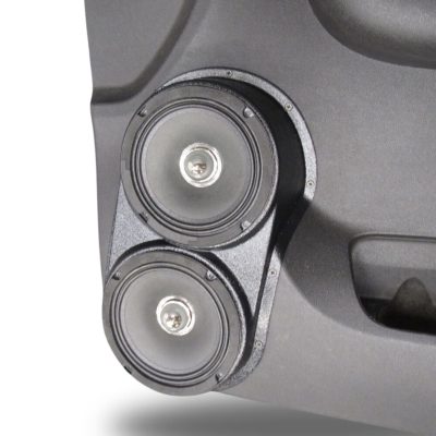 Front Door Custom Speaker Pods for the 2007-2009 Cadillac Escalade Chevrolet Avalanche Tahoe Silverado Suburban GMC Yukon Sierra to hold Dual 6.5 in speakers for car audio installation upgrade