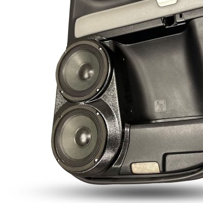 Rear Door Custom Speaker Pods for the 2010-2023 Toyota 4Runner to hold Dual 6.5 in speakers for car audio installation upgrade