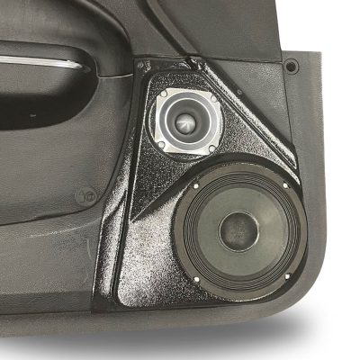 Front Door Custom Speaker Pods for the 2011-2023 Chrysler 300C Dodge Charger to hold 6.5 in and 3.5 in speakers for car audio installation upgrade