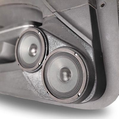 Front Door Custom Speaker Pods for the 2011-2023 Chrysler 300C Dodge Charger to hold Dual 6.5 in speakers for car audio installation upgrade