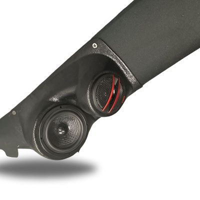A-Pillar Custom Speaker Pods for the 2011-2023 Chrysler 300C Dodge Charger to hold 3.5 in and 2.0 in speakers for car audio installation upgrade