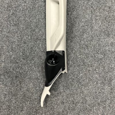 A-Pillar Custom Speaker Pods for the 2014-2018 Chevrolet Silverado GMC Sierra to hold 2.0 in speakers for car audio installation upgrade