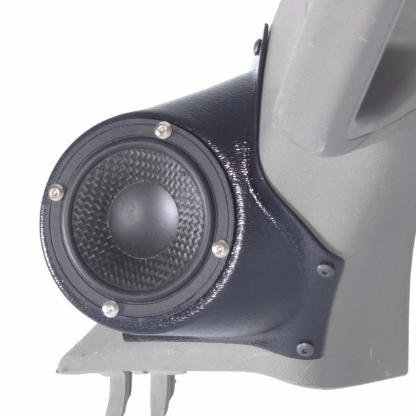 A-Pillar Custom Speaker Pods for the 2015-2020 Ford F-150 F-250F-350 to hold 3.5 in speakers for car audio installation upgrade
