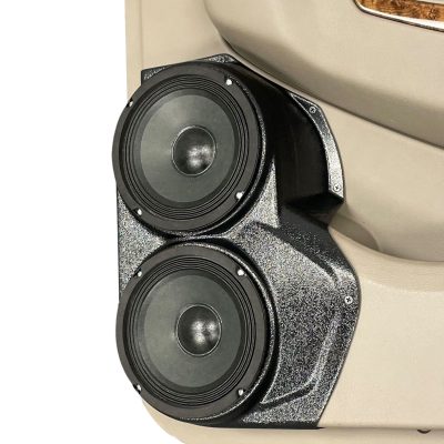 Rear Door Custom Speaker Pods for the 2015-2020 Chevrolet Suburban Chevrolet Tahoe GMC Yukon to hold Dual 6.5 in speakers for car audio installation upgrade