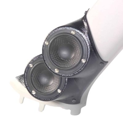 A-Pillar Custom Speaker Pods for the 2016-2025 Chevrolet Malibu to hold Dual 3.5 in speakers for car audio installation upgrade