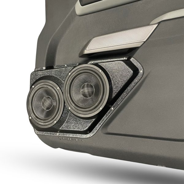 right ortho Speaker Upgrade for the Front Door of your 2021-2023 Ford Bronco. Easy installation of a Dual 6.5" Midrange for the most powerful car stereo possible.