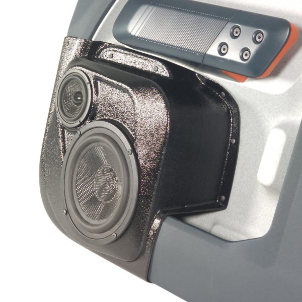 right ortho Speaker Upgrade for the Front Door of your 2022-2024 Ford Maverick. Easy installation of a 6.5" and 3.5" Midrange or Tweeter for the most powerful car stereo possible.