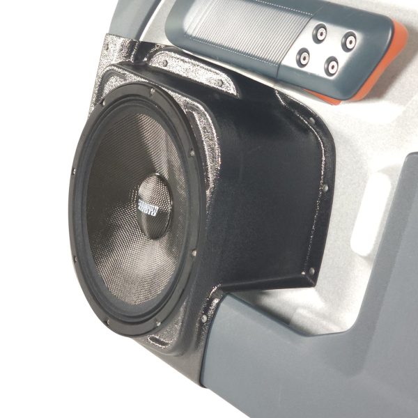 right ortho Speaker Upgrade for the Front Door of your 2022-2024 Ford Maverick. Easy installation of a Single 10" Midrange for the most powerful car stereo possible.