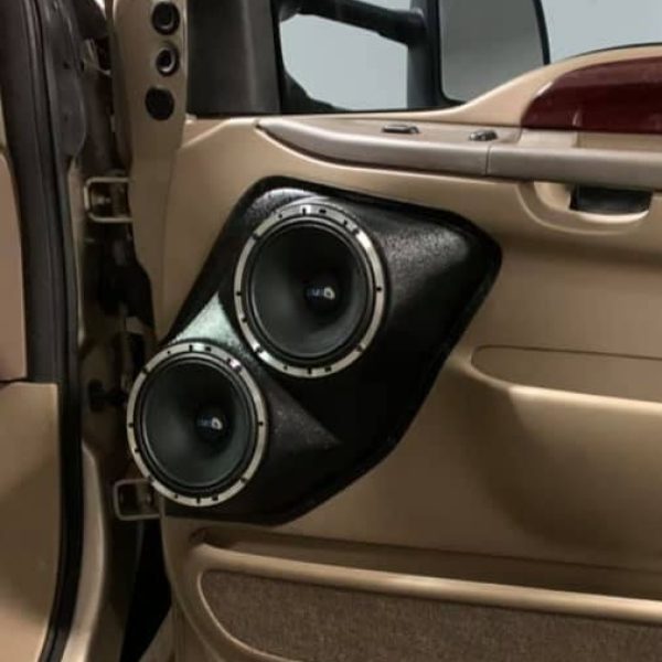 right ortho Speaker Upgrade for the Front Door of your 1999-2007 Ford F250, F350, Excursion. Easy installation of a Dual 6.5" Midrange for the most powerful car stereo possible.