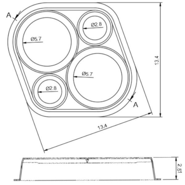 Universal Custom Speaker Pods for the Universal Universal,SelectYourVehicle Universal to hold Dual 6.5 in and Dual 3.5 in  speakers for car audio installation upgrade