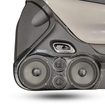 Front Door Custom Speaker Pods for the 2010-2015 Chevrolet Camaro to hold Dual 6.5 in and Dual 2.0 in speakers for car audio installation upgrade