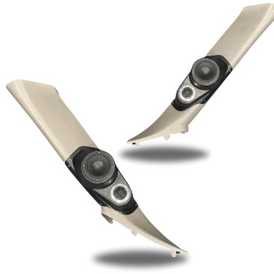 A-Pillar Custom Speaker Pods for the 2000-2006 Cadillac Escalade Chevrolet Avalanche Silverado Tahoe Suburban GMC Sierra Yukon to hold 3.5 in and 2.0 in speakers for car audio installation upgrade