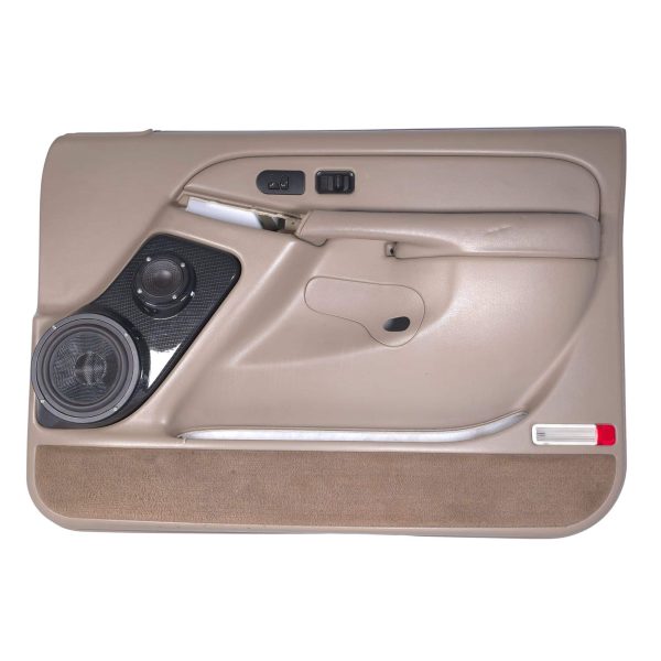 Front Door Custom Speaker Pods for the 2000-2006 Cadillac Escalade Chevrolet Avalanche Silverado Tahoe Suburban GMC Sierra Yukon to hold 6.5 in and 3.5 in speakers for car audio installation upgrade