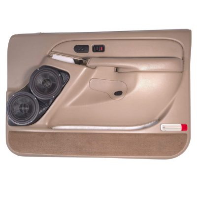 Front Door Custom Speaker Pods for the 2000-2006 Cadillac Escalade Chevrolet Avalanche Silverado Tahoe Suburban GMC Sierra Yukon to hold Dual 6.5 in speakers for car audio installation upgrade