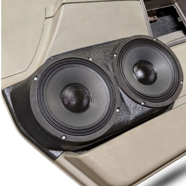 top center Speaker Upgrade for the Front Door of your 2004-2007 Hummer H2. Easy installation of a Dual 8" Midrange for the most powerful car stereo possible.