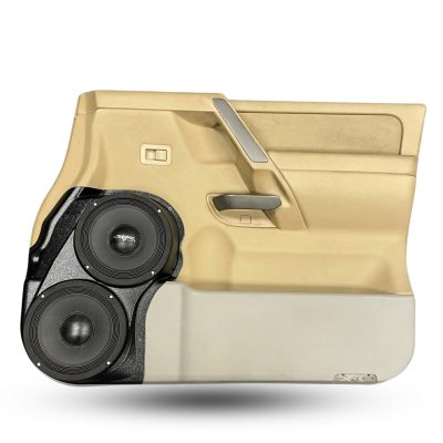 Front Door Custom Speaker Pods for the 2004-2007 Infiniti QX56 Nissan Armada Titan to hold Dual 8.0 in speakers for car audio installation upgrade