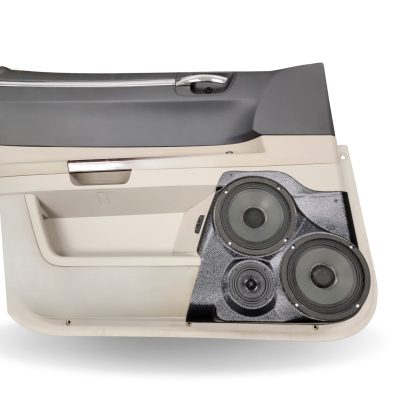 Front Door Custom Speaker Pods for the 2005-2007 Chrysler 300C to hold Dual 6.5 in and 3.5 in speakers for car audio installation upgrade