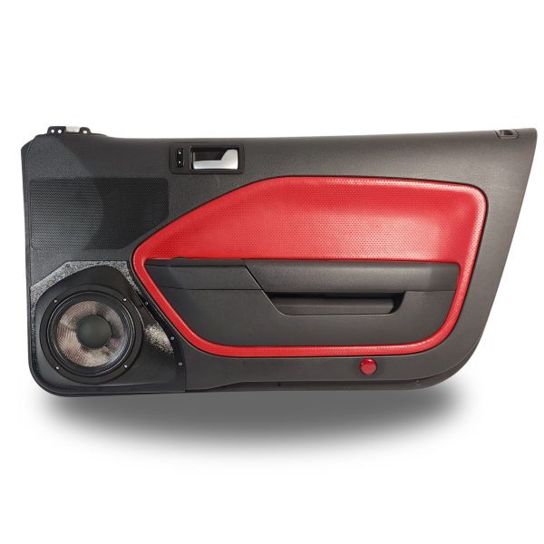 top center Speaker Upgrade for the Front Door of your 2005-2009 Ford Mustang. Easy installation of a Single 8" Midrange for the most powerful car stereo possible.