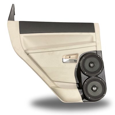 Rear Door Custom Speaker Pods for the 2005-2010 Jeep GrandCherokee to hold Dual 6.5 in speakers for car audio installation upgrade