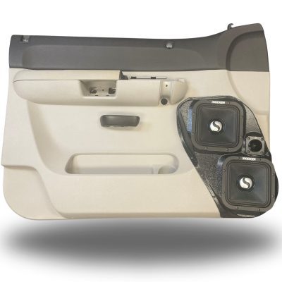 Front Door Custom Speaker Pods for the 2007-2009 Chevrolet Silverado GMC Sierra to hold Dual 7.0 in and 2.0 in speakers for car audio installation upgrade
