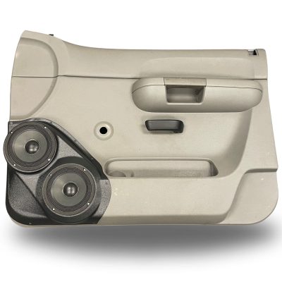 Front Door Custom Speaker Pods for the 2007-2009 Chevrolet Silverado GMC Sierra to hold Dual 6.5 in speakers for car audio installation upgrade