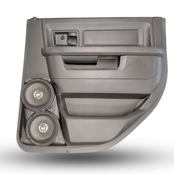 top center Speaker Upgrade for the Rear Door of your 2009-2018 Dodge Ram 1500, 2500. 2019-2024 Dodge Ram 2500, 1500 Classic. Easy installation of a Dual 6.5" Midrange for the most powerful car stereo possible.