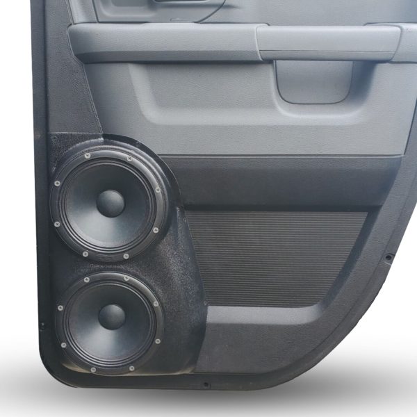 top center Speaker Upgrade for the Rear Door of your 2009-2018 Dodge Ram 1500, 2500. 2019-2024 Dodge Ram 2500, 1500 Classic. Easy installation of a Dual 6.5" Midrange for the most powerful car stereo possible.