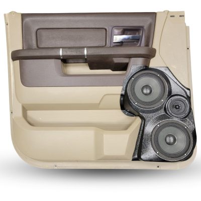 Front Door Custom Speaker Pods for the 2009-2018 Dodge Ram to hold Dual 6.5 in and 3.5 in speakers for car audio installation upgrade