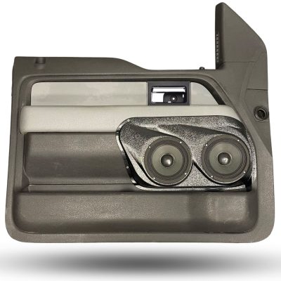 Front Door Custom Speaker Pods for the 2009-2014 Ford F-150 to hold Dual 6.5 in speakers for car audio installation upgrade